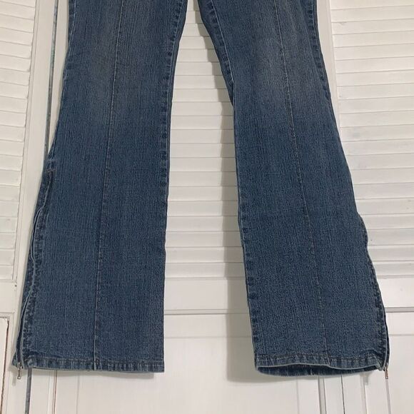 Vintage Zane-Di Y2K Low Rise Split Hem Bootcut Flares Size 9 - Picture 7 of 16